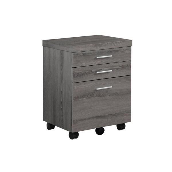 File Cabinet, Rolling Mobile, Storage Drawers, Printer Stand, Office, Work, Laminate, Brown
